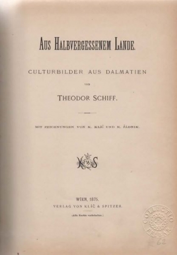 Aus halbvergessenem Lande. Culturbilder aus Dalmatien